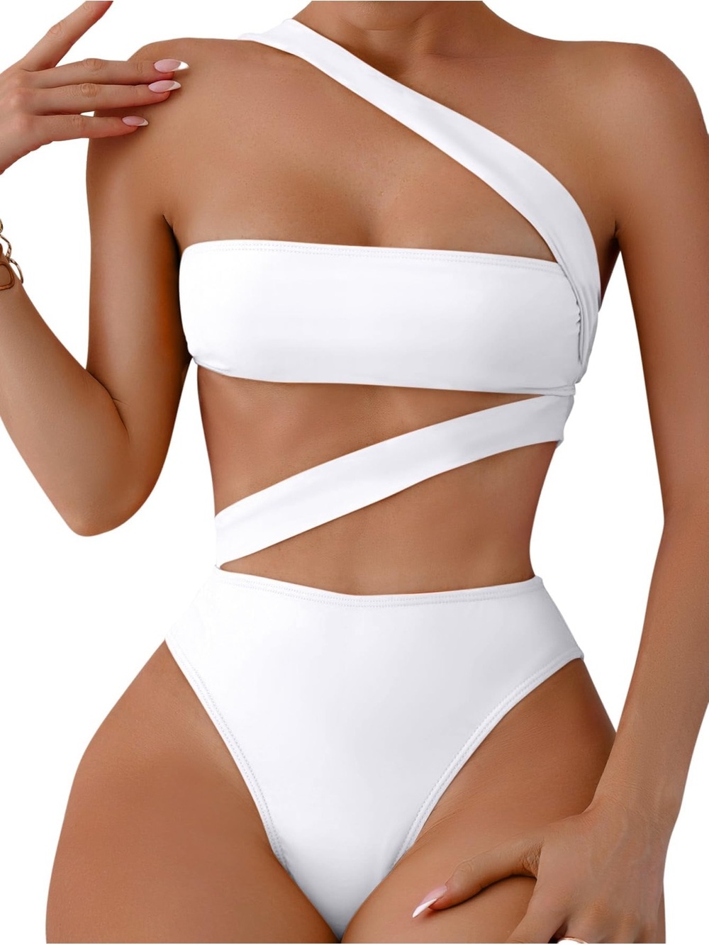New White Packaged swimsuit one piece small